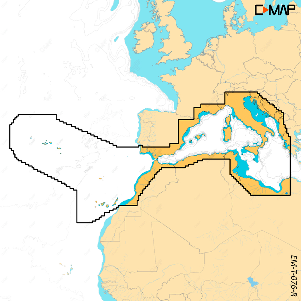 C-MAP REVEAL X - West Mediterranean - µSD/SD-Karte