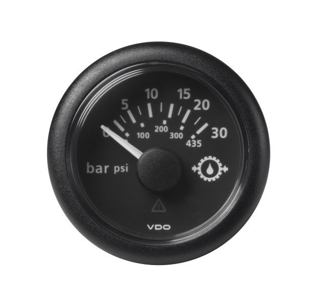 VDO - ViewLine Getriebe Öldruck 30Bar Schwarz 52mm