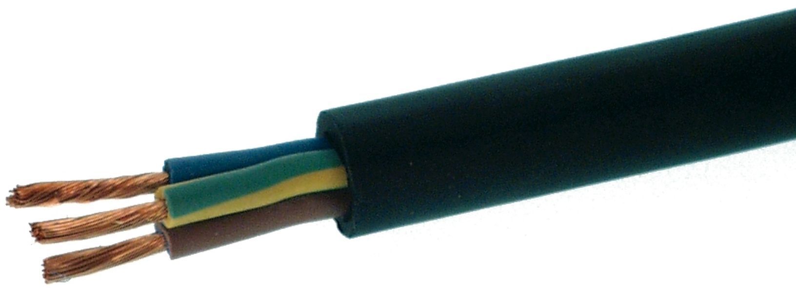 Land connection cable 230V/16A - 3x2.5 mm² rubber line black