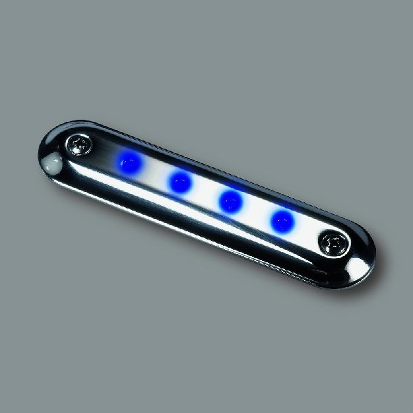 CABIN -  LED LIGHT 4 LED blau, Edelstahl AISI 316, 11V-16V