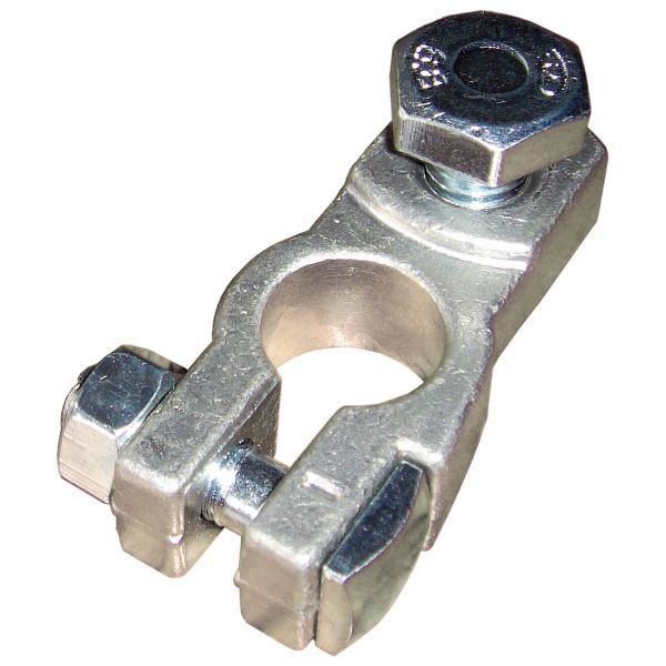 Battery pole clamp - minus with screw M10