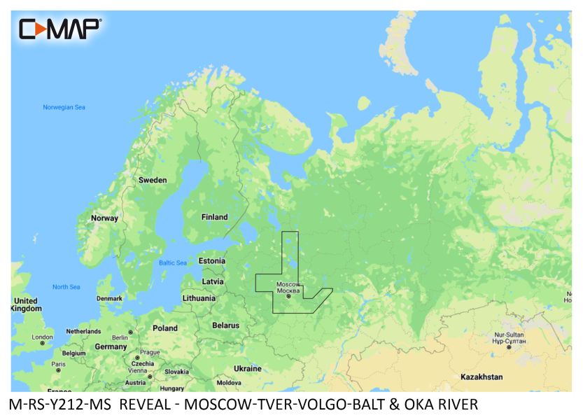 C-Map Reveal-Moscow-Tver-Volgo-Balt & Oka-µSD/SD card