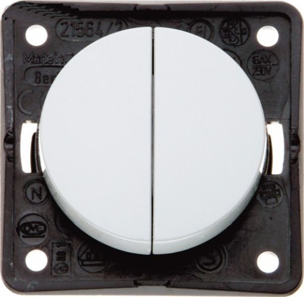 Berker - serial switch, 1 polish, 16A/250V, brown