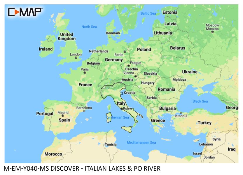 C -MAP Discover - Italian Lakes & Po River - µSD/SD card