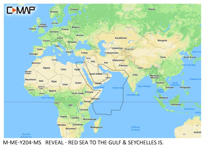C -Map Reveal - Red Sea to the Gulf & Seychelles - µSD/SD card