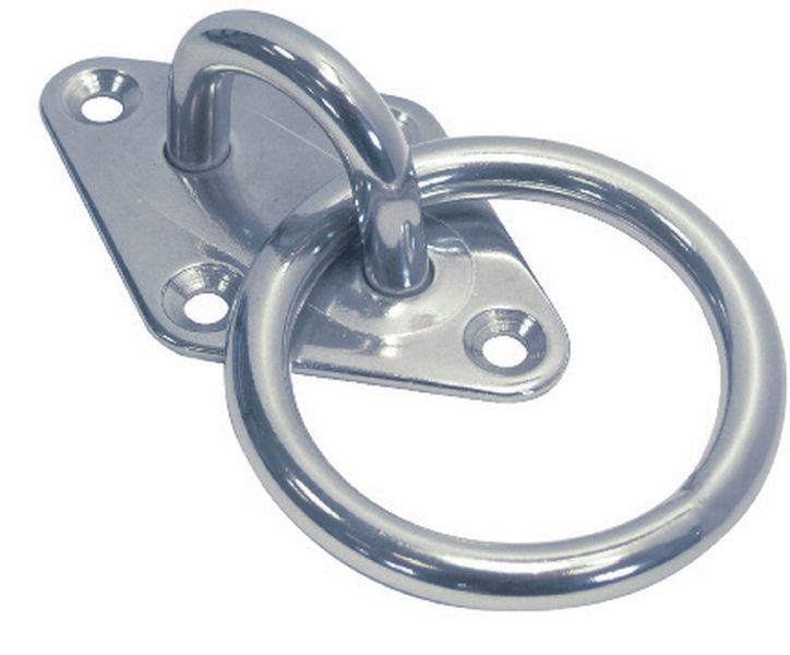 Seilflechter - eye plate with bow AND RING AISI 304 6 MM