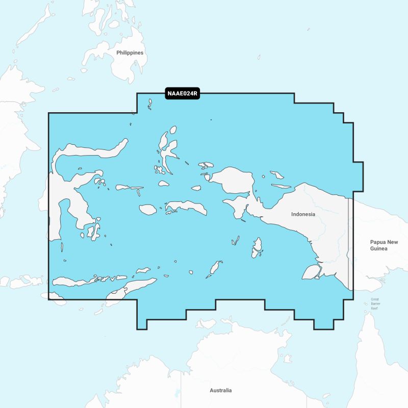 Navionics+ - AE024R - Central W. Papua & E. Sulawesi, MSD